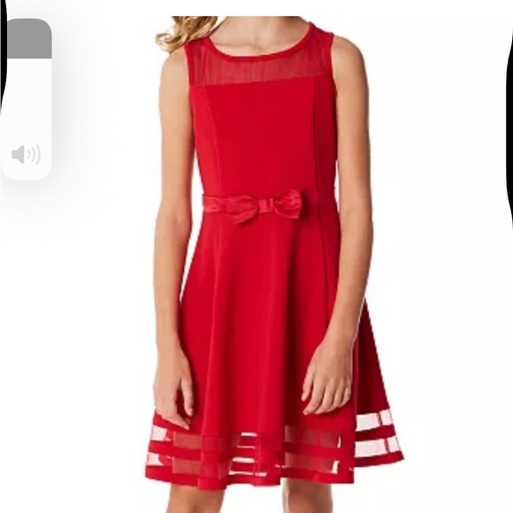 Calvin Klein Red Sleeveless A-Line Dress - Picture 1 of 3